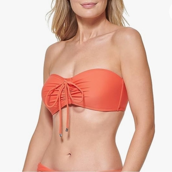 TOMMY HILFIGER Women's Ruched
Halter Bikini Swim Top Emberglow - L Clasp Closure - Picture 11 of 15